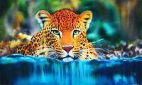 Animals - Cooling Off - Silk Painting
